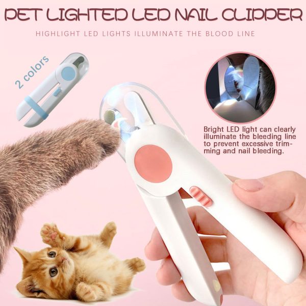 Nail clipper LED Light-Emitting Professional Pet Nail Clippers Dog Cat Cutter